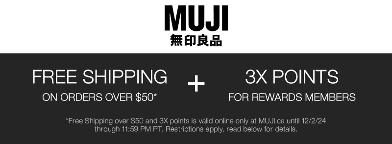 Get Free Shipping Over $50 plus, 3X points sitewide.