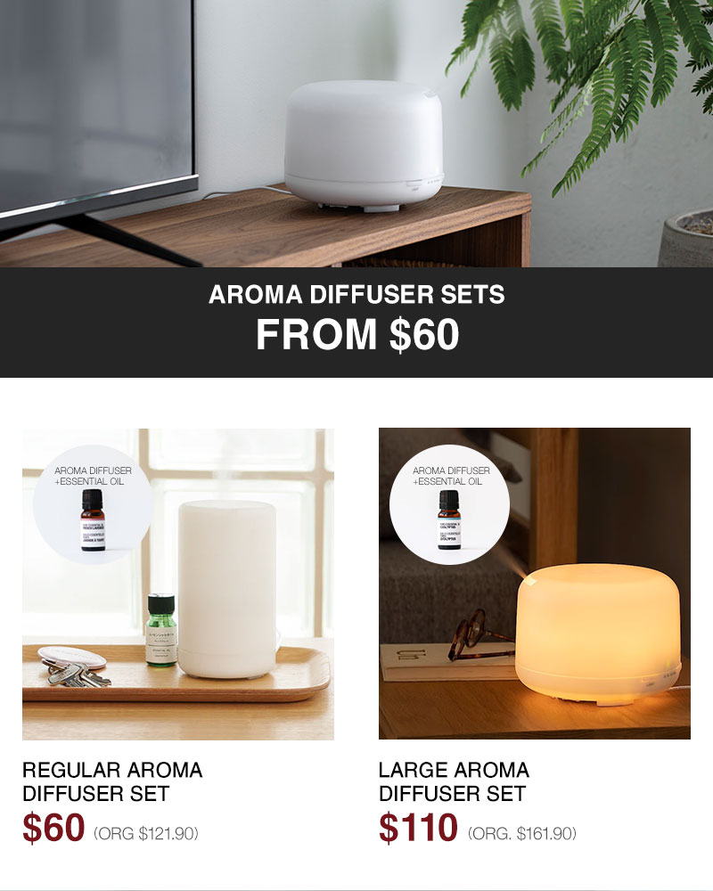 Shop Aroma Diffuser Sets From $60 Online Only!