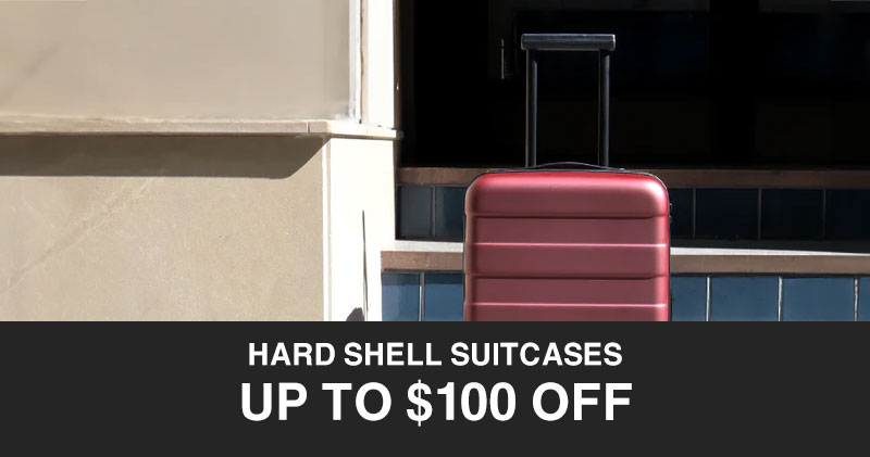 Shop Suitcases Up to $100 Off Online Only!