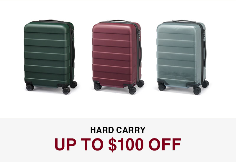 Shop Suitcases Up to $100 Off Online Only!