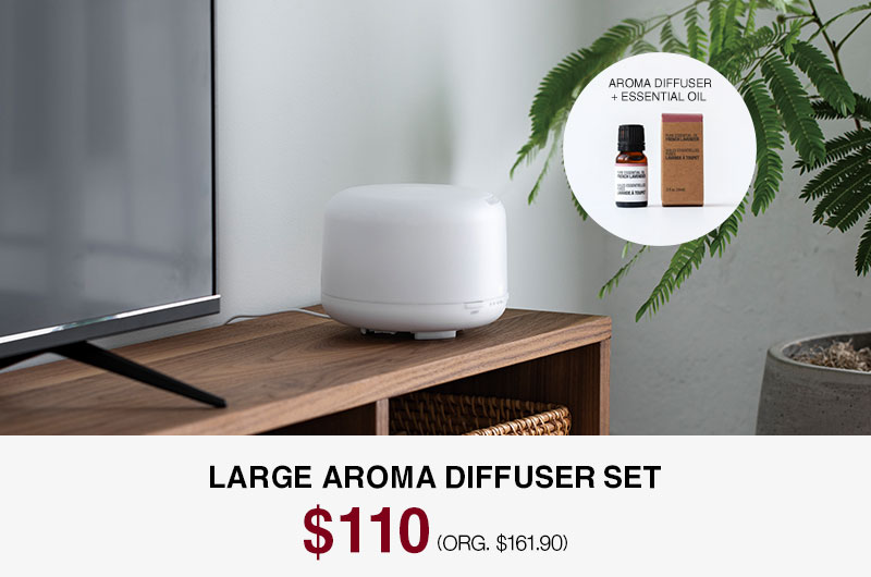 Shop Large Aroma Diffuser Set With Essential Oil $110