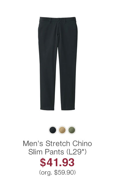 Shop Men's Stretch Chino Slim Pants (L29")