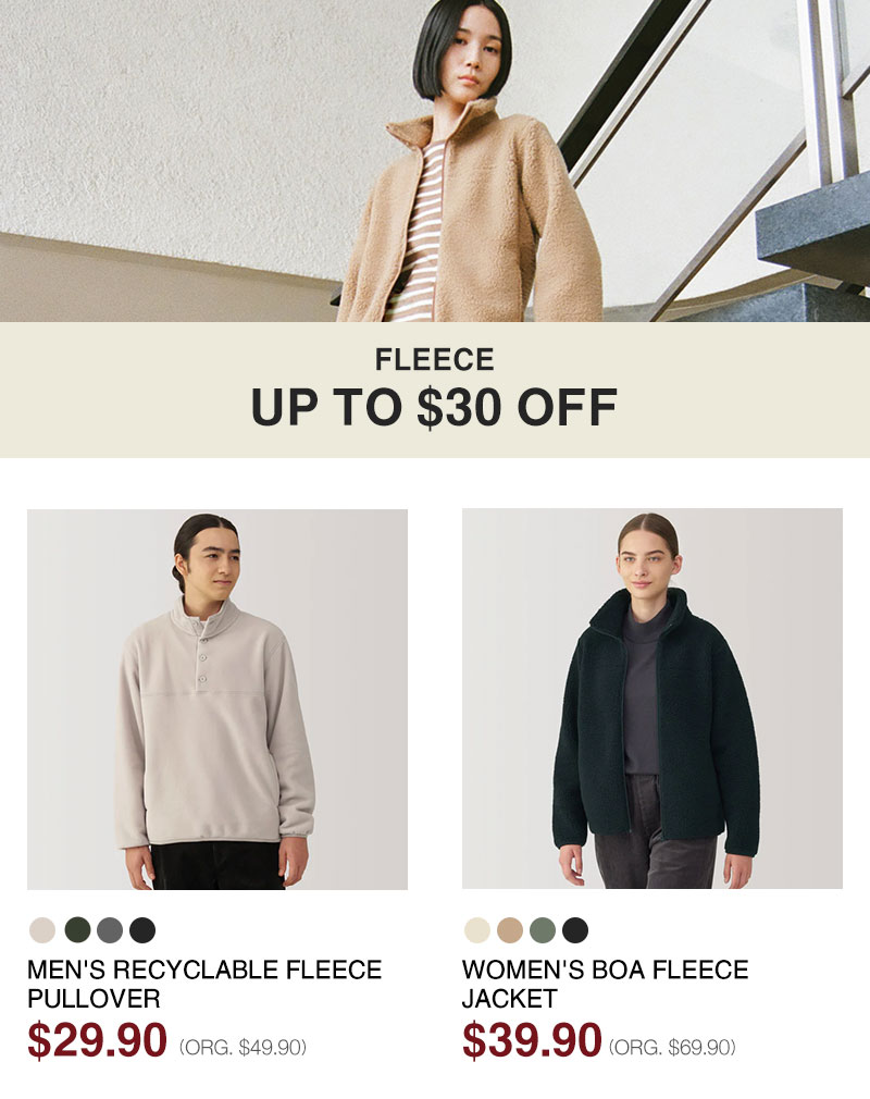 Shop Fleece Up to $30 Off!