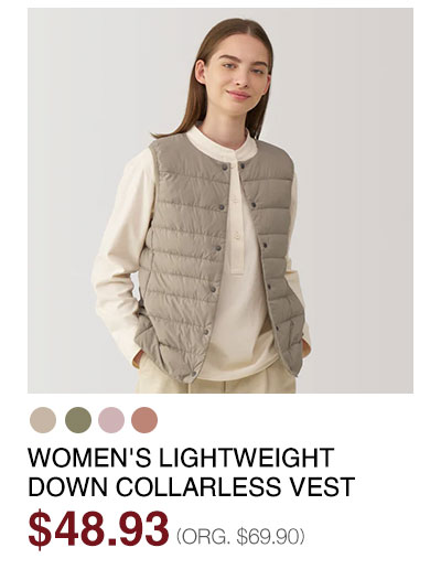 Shop Women's Lightweight Down Collarless Vest