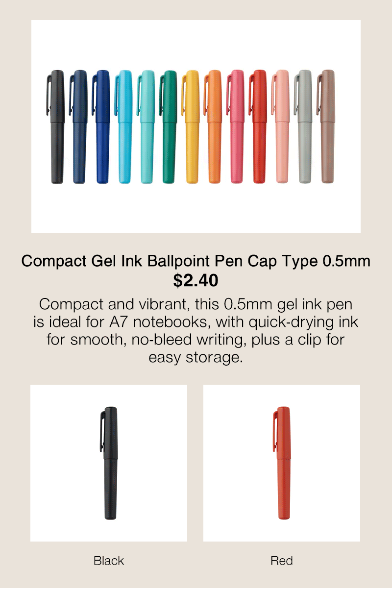 Shop Compact Gel Ink Ballpoint Pen Cap Type 0.5mm