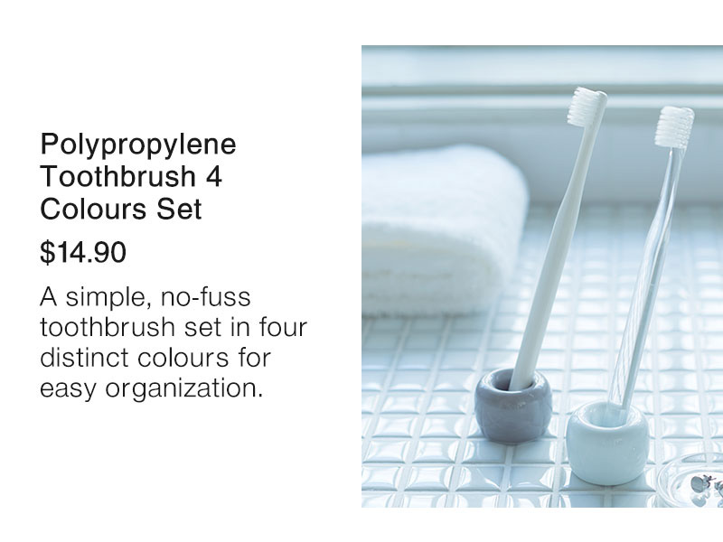 Shop Polypropylene Toothbrush 4 Colours Set