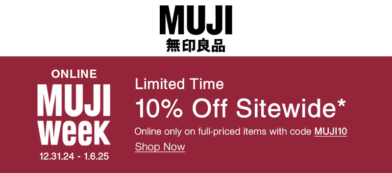 Shop 10% Off Sitewide With Code MUJI10