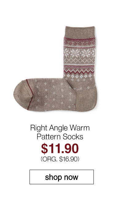 Shop Right Angle Warm Pattern Socks