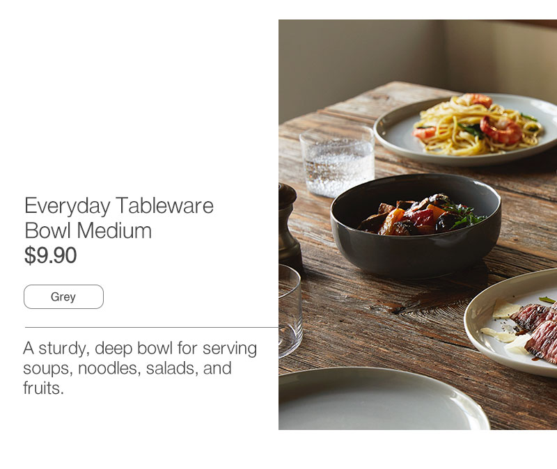 Shop Everyday Tableware Bowl Medium - Grey