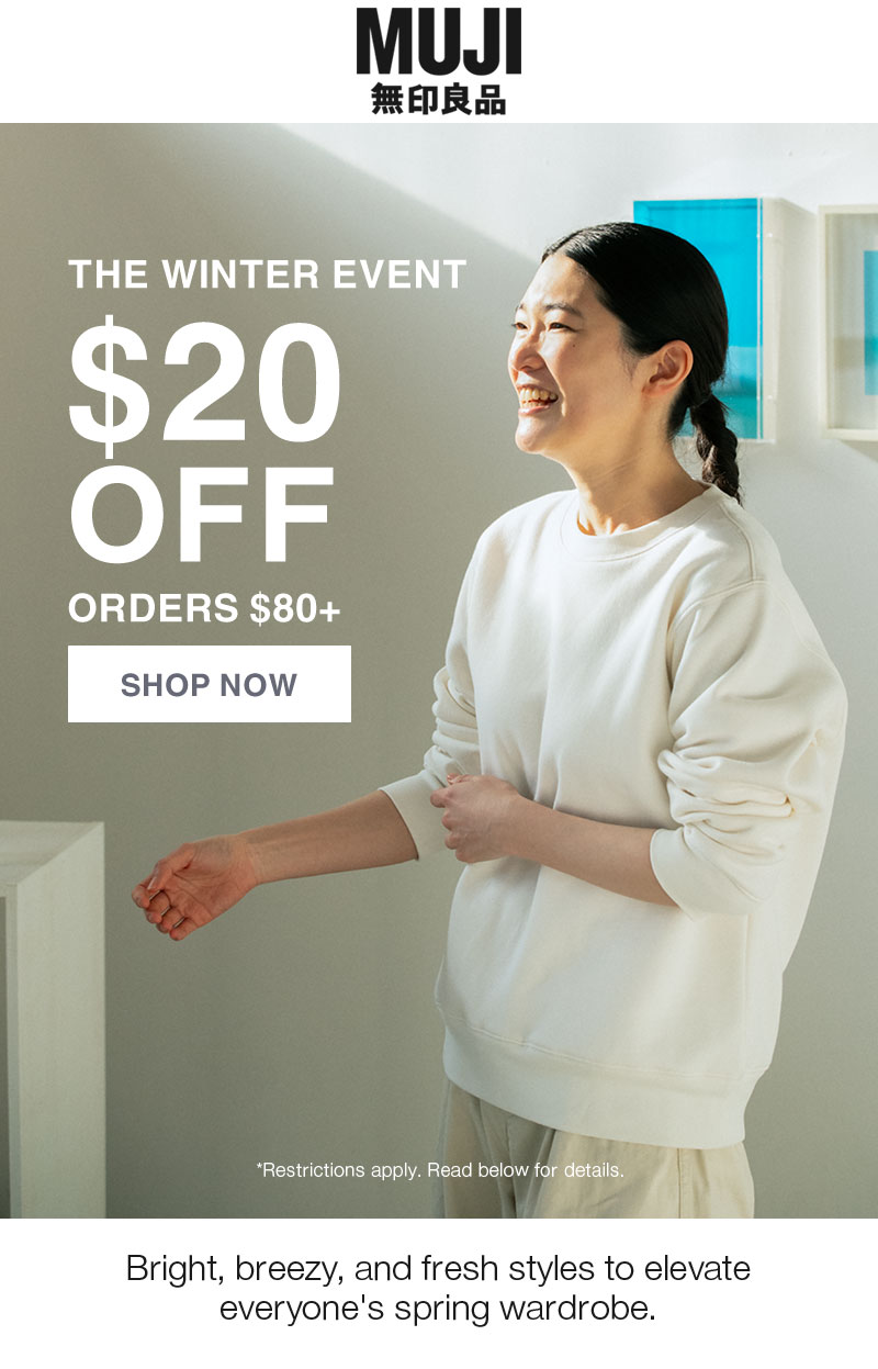 Shop Our Winter Event: $20 Off Orders Over $80!