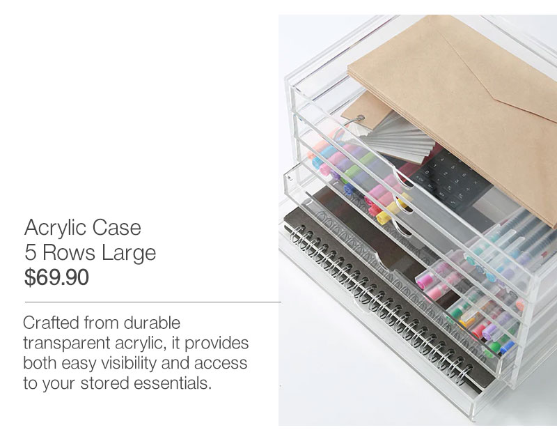 Shop Acrylic Case 5 Rows Large