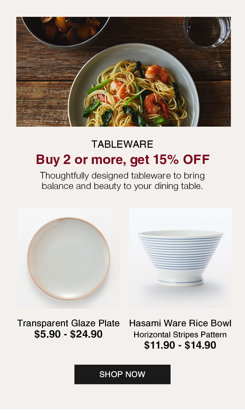 Shop 15% Off Tableware