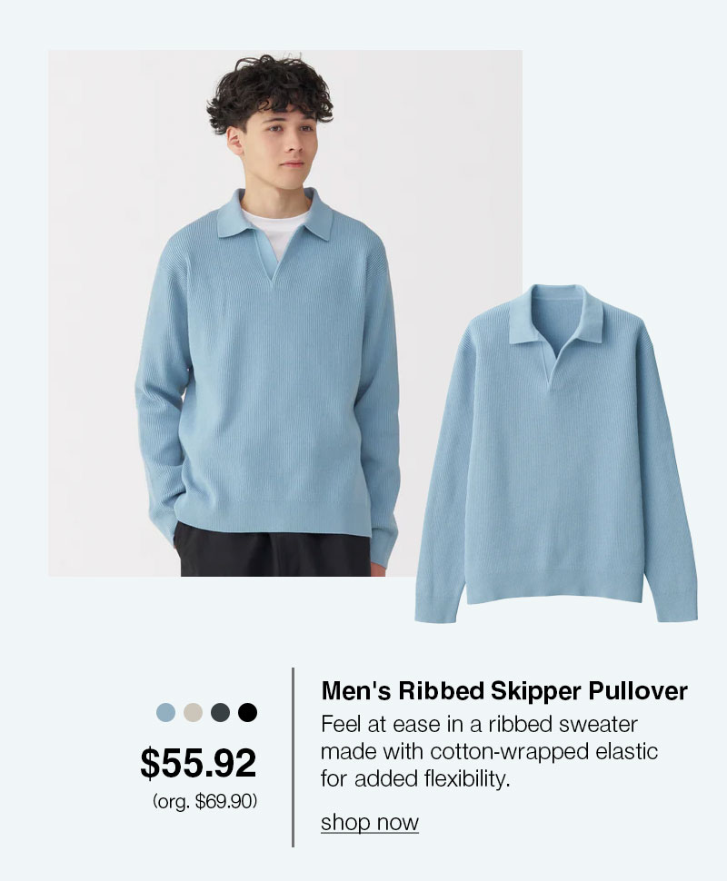 Shop Men's Ribbed Skipper Pullover