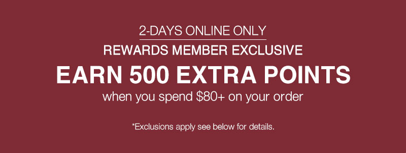 Earn 500 Extra Points When You Spend $80+