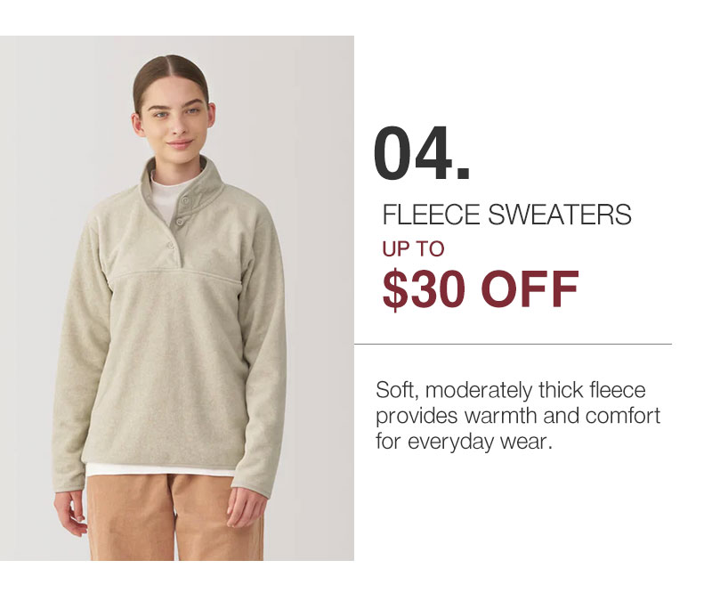 Shop Up to $30 Off Fleece Sweaters