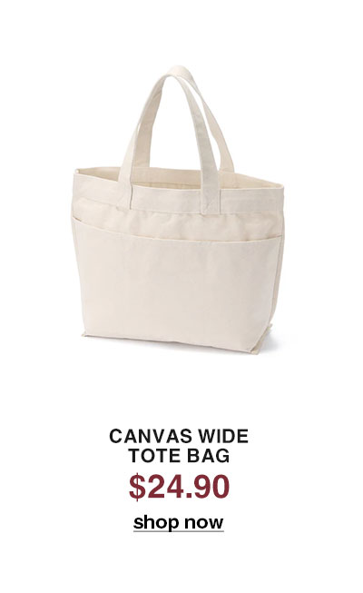 Shop Canvas Wide Tote Bag