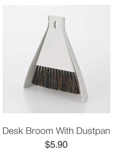 Shop Desk Broom with Dustpan