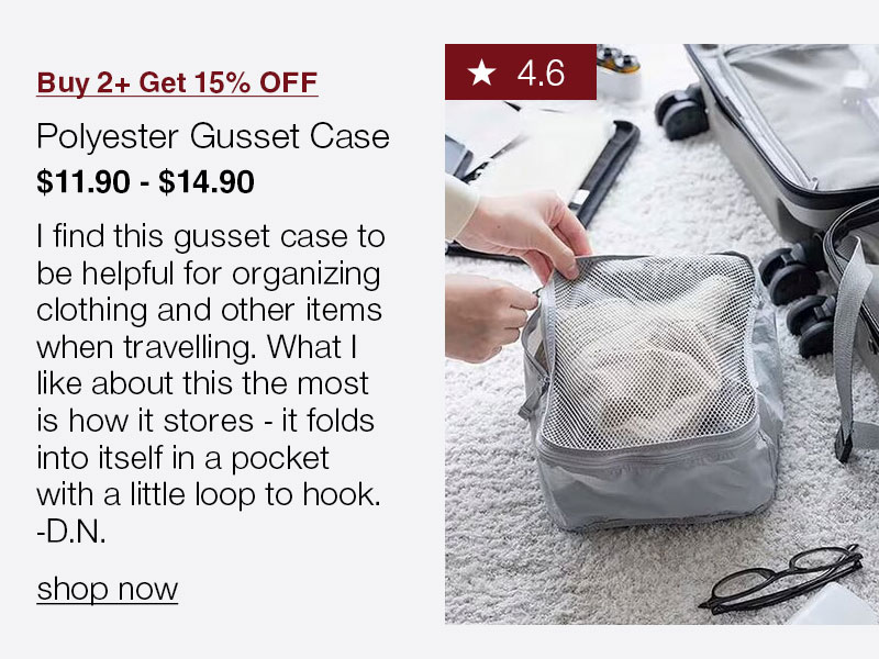 Shop Polyester Gusset Case - Buy 2+ Get 15% OFF
