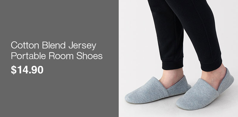 Shop Cotton Blend Jersey Portable Room Shoes