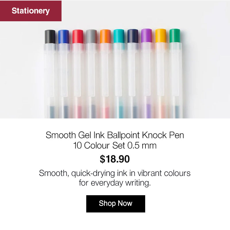 Shop Smooth Gel Ink Knock Type Pen Set 