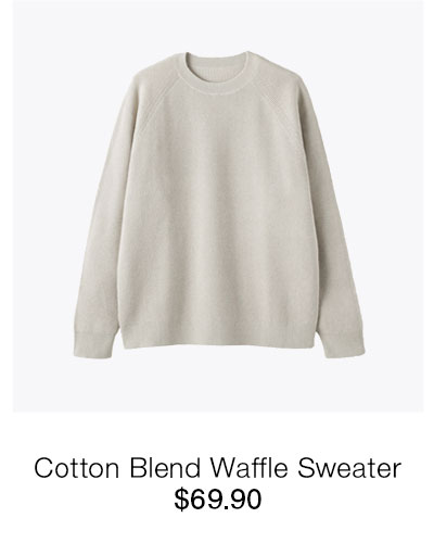 Shop Cotton Blend Waffle Sweater
