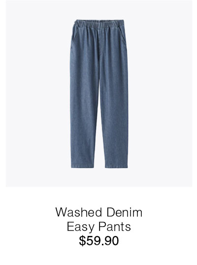 Shop Washed Denim Easy Pants