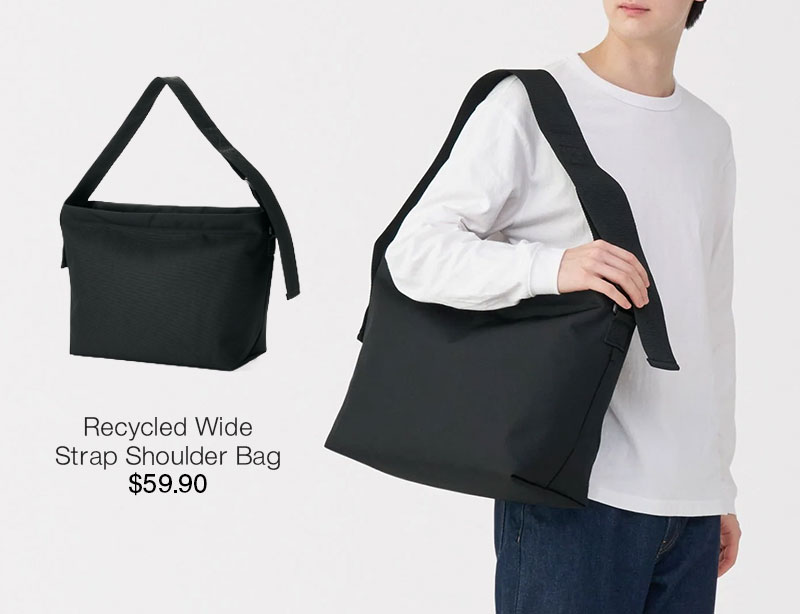 Shop Recycled Wide Strap Shoulder Bag