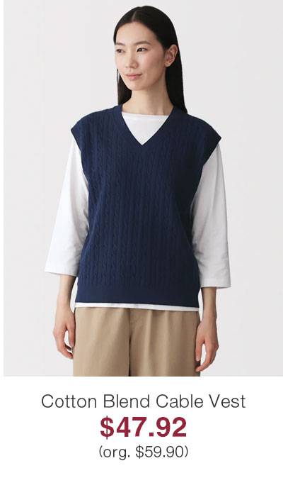 Shop Cotton Blend Cable Vest