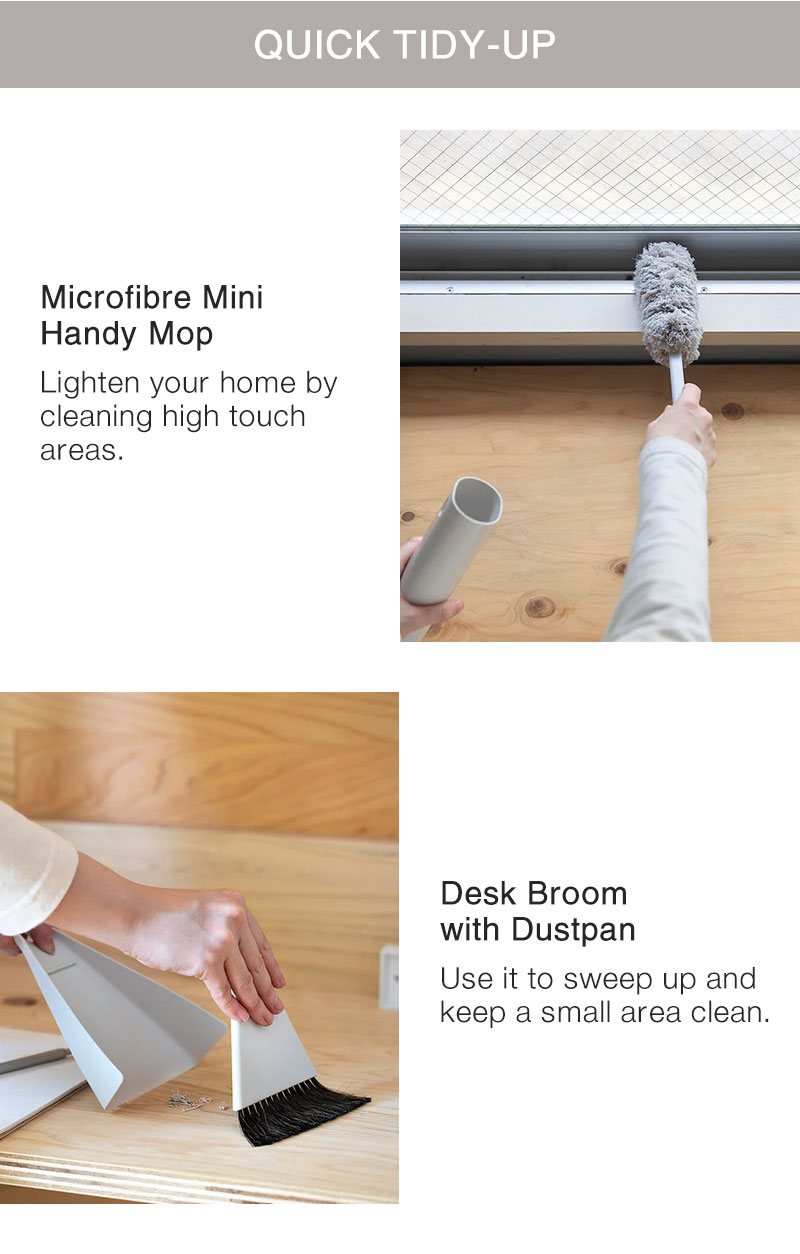 Quick Tidy-up: Mini Handy Mop, Desk Broom with Dust Pan