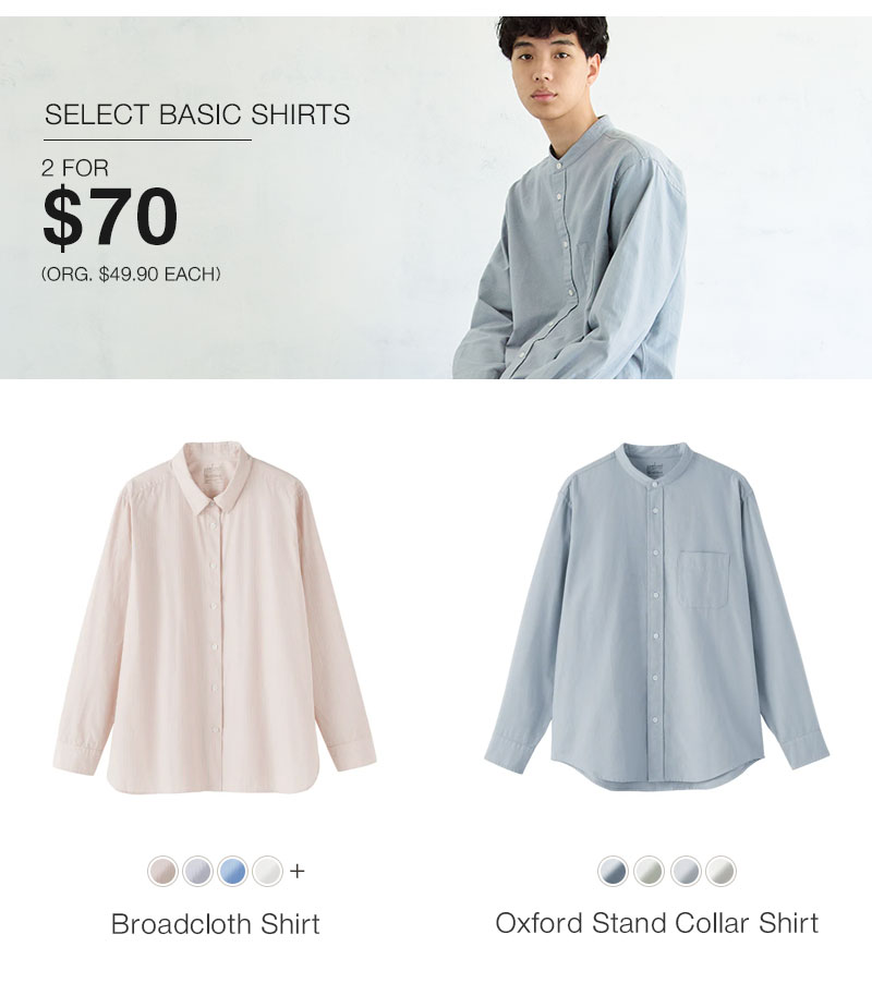 Shop Select Basic Shirts 2 For $70