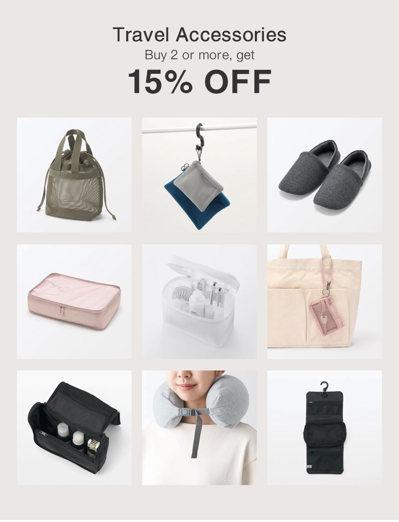 Shop Travel Accessories 2+ 15% OFF