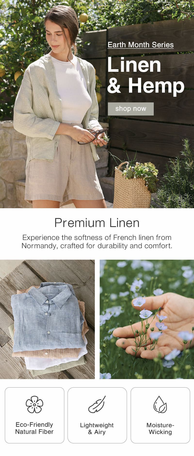 Earth Month Series: Linen & Hemp Shop Now