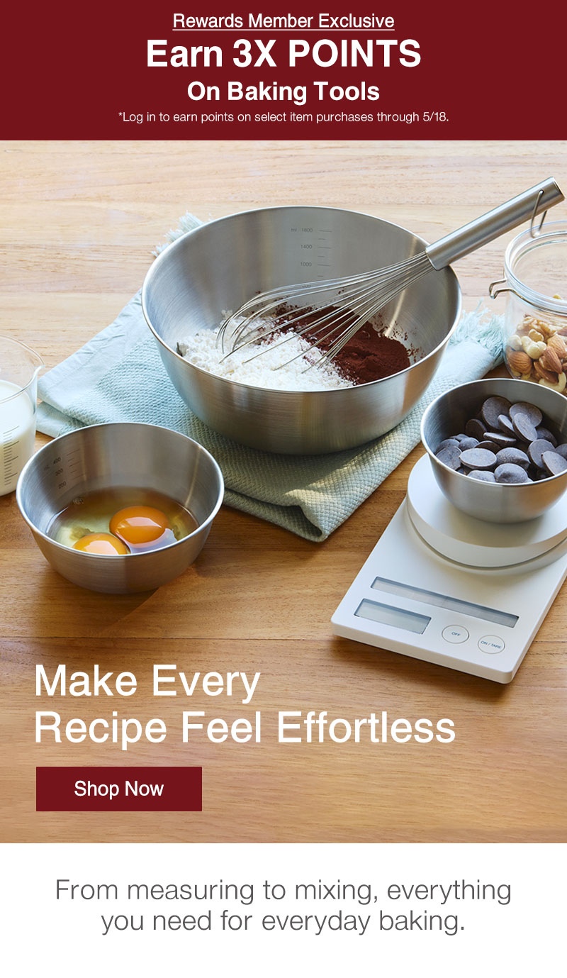 Earn 3X Points on Baking Tools 