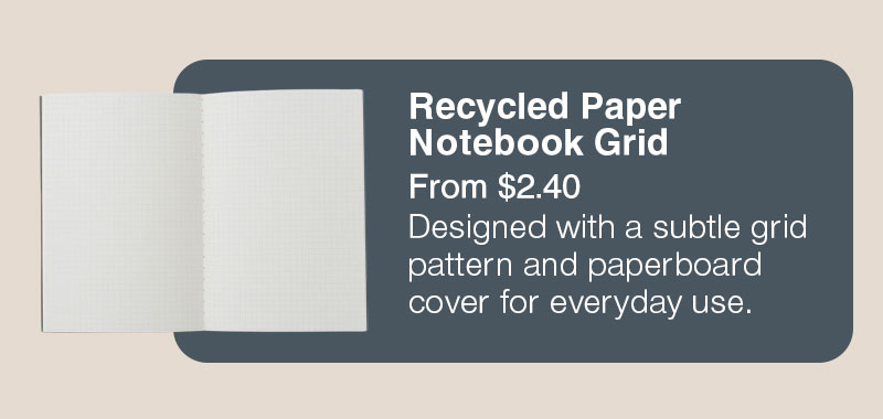 Shop Recycled Paper Notebook Grid