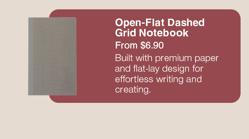 Shop Open-Flat Dashed Notebook