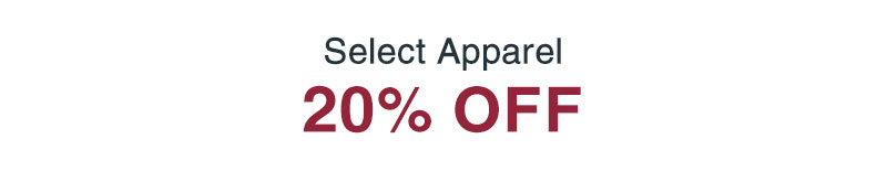 Shop Select Apparel 20% OFF