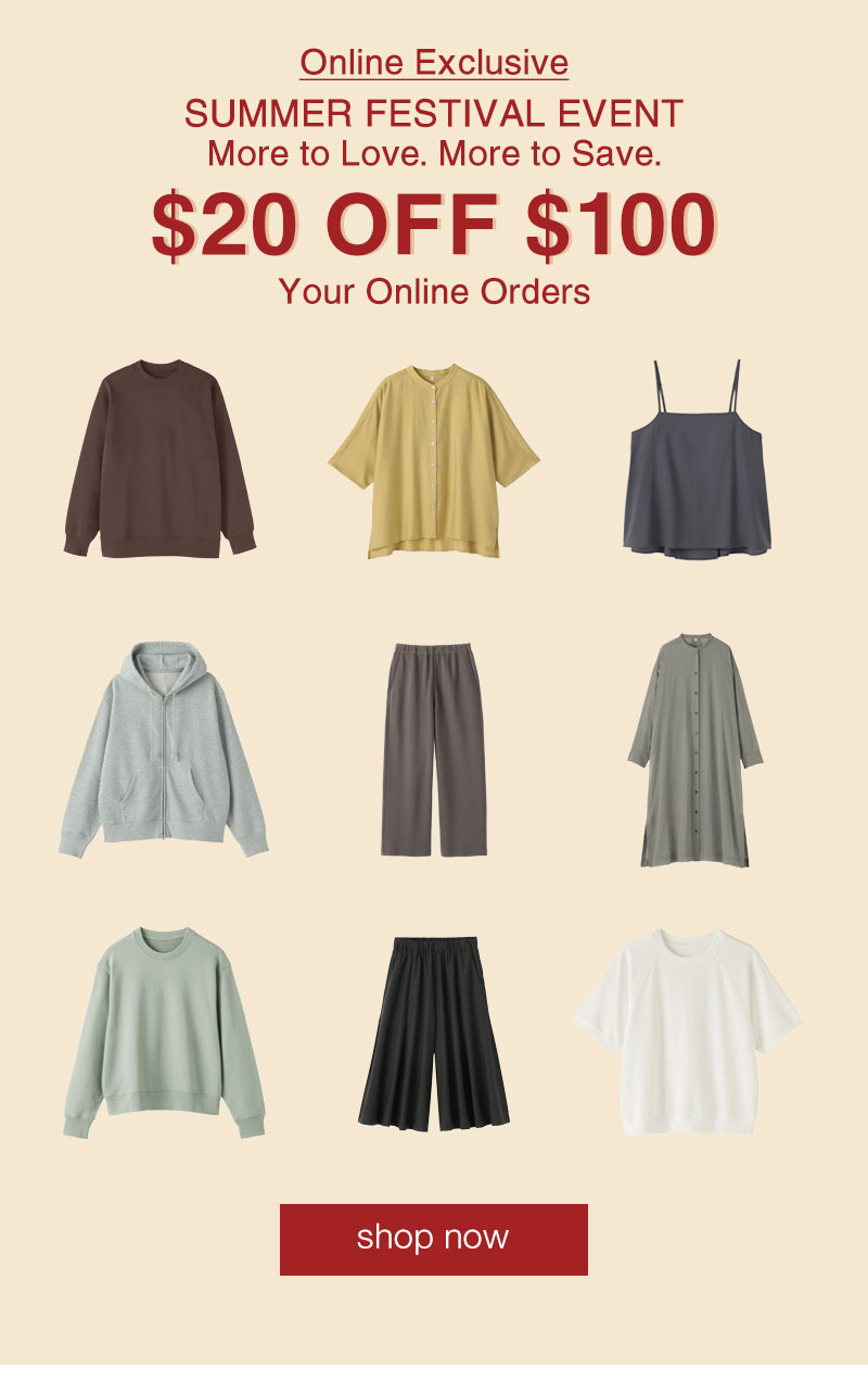 $20 OFF $100 Online Orders! 