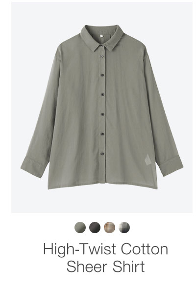 Shop High-Twist Cotton Sheer Shirt