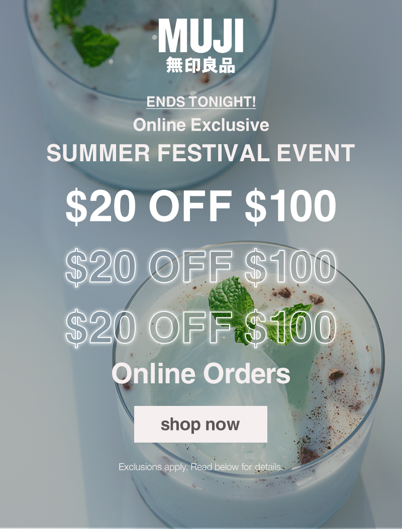 Last Day Save $20 Off Your $100+ Online Orders!