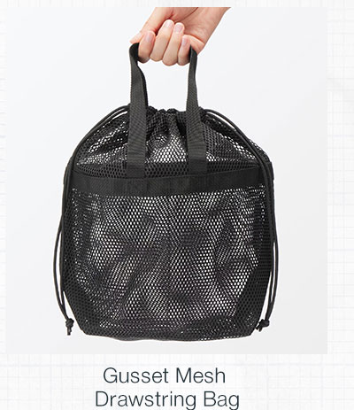 Shop Gusset Mesh Drawstring Bag
