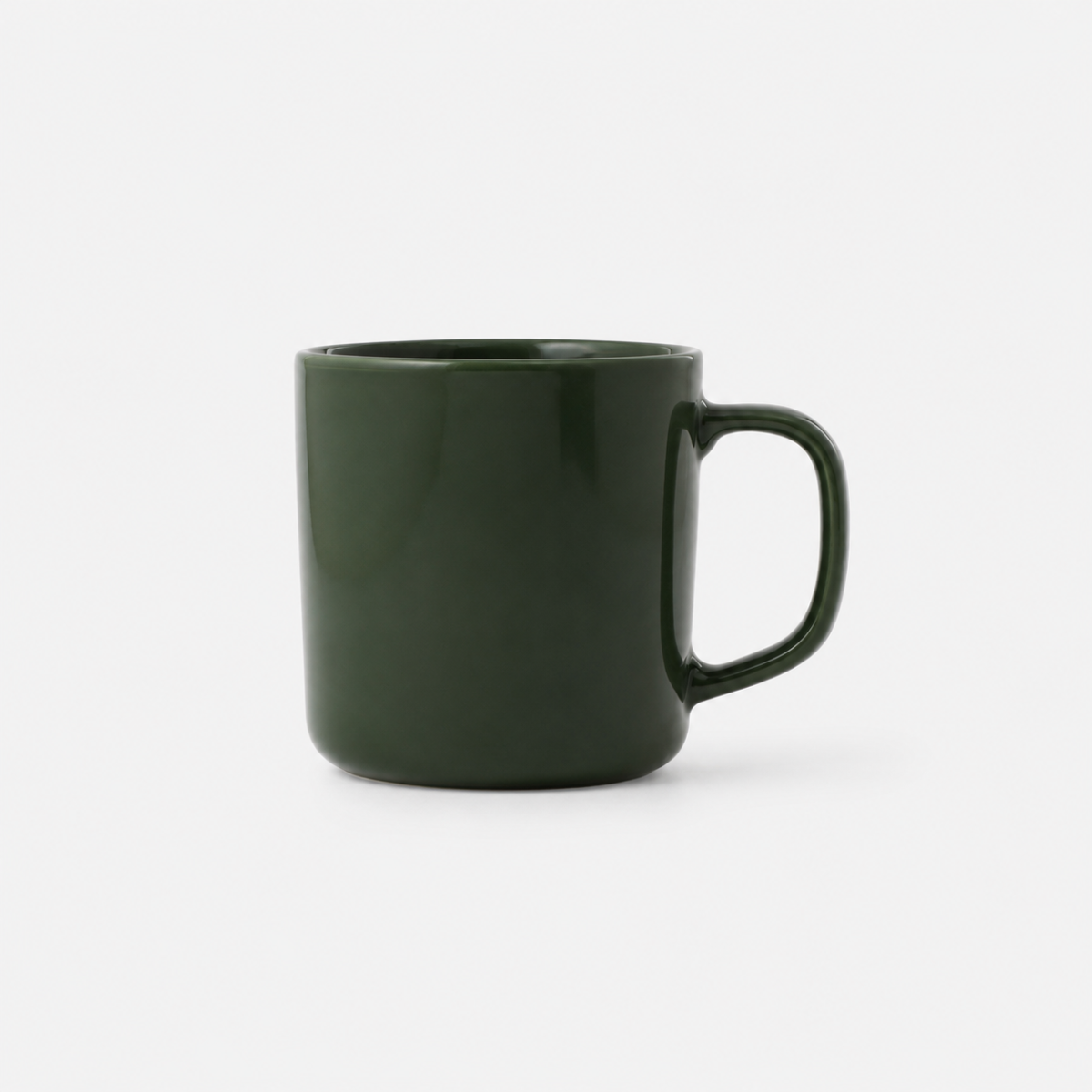 Image of Stainless Steel Ceramic Coated Mug - Dark Green (380 ml)