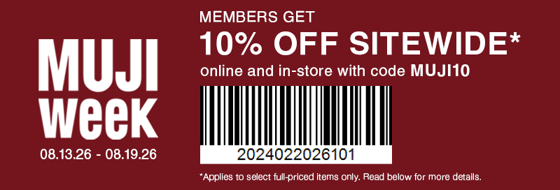 Shop 10% Off Sitewide with Code MUJI10