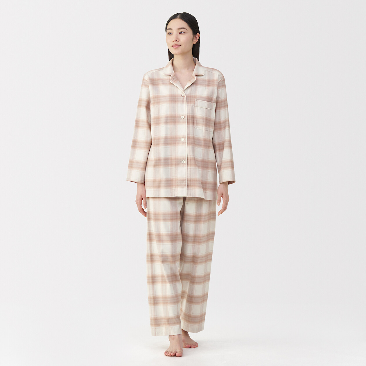 Image of Women's Side Seamless Flannel Pyjamas.