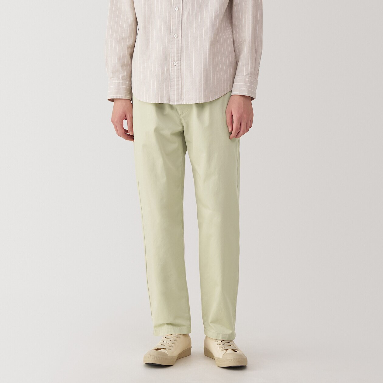 Image of Men's Washed Cotton Comfort Fit Trousers..
