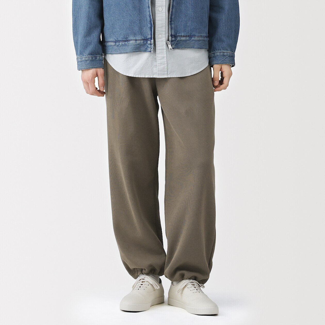 Image of Men's Double-Knitted Open Hem Joggers