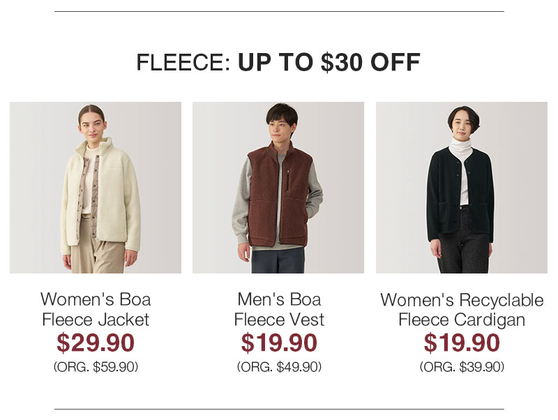 Shop Up to $30 OFF Fleece