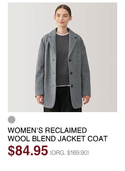 Shop Women's Reclaimed Wool Blend Jacket Coat