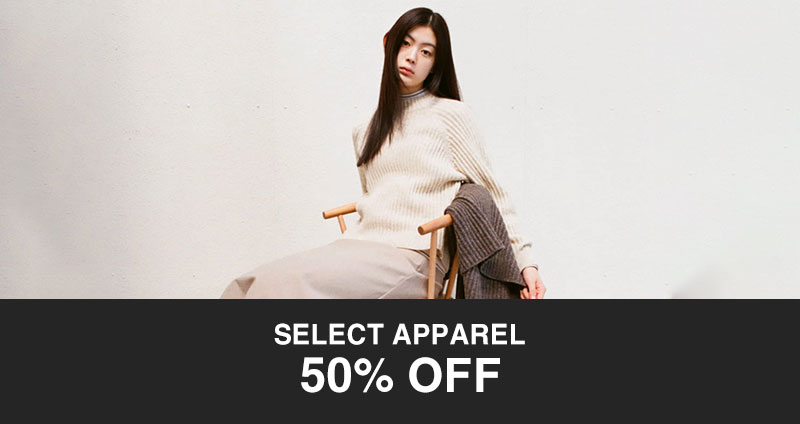 Shop 50% Off Select Apparel Online Only!