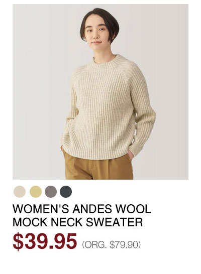 Shop Women's Andes Wool Mock Neck Sweater