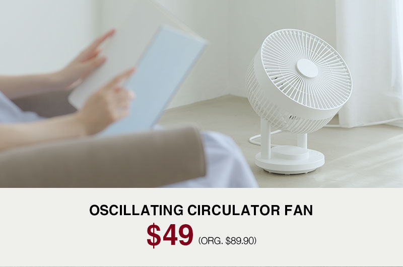 Shop $49 Oscillating Circulator Fan Online Only